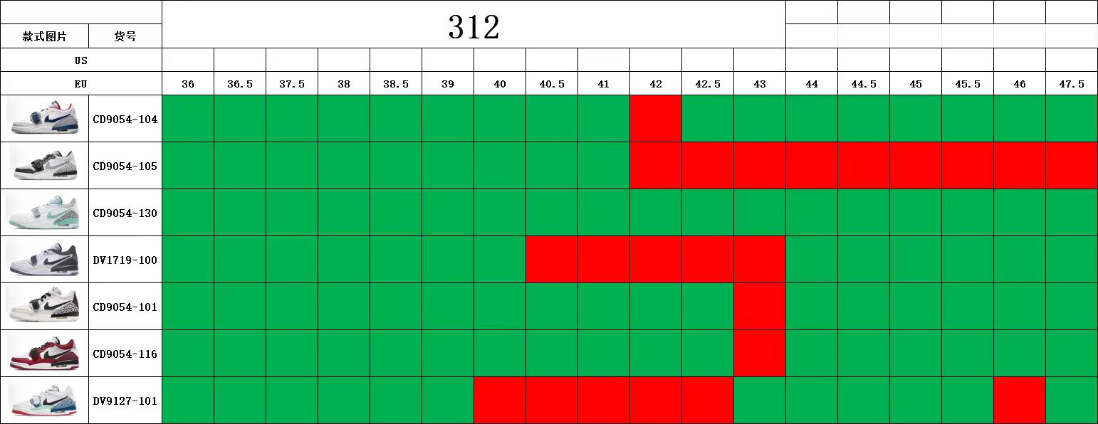 图片[8]-【纯原全头层福利】Air Jordan Legacy 312 Low AJ312系列 原鞋开模 玻璃刀 后跟定型 1：1复刻 完美清洁度 免修发货 售后无忧 真正全头层福利 非市面超纤仿头层 支持对比 售后无忧 尺码：36-47.5-选品中心