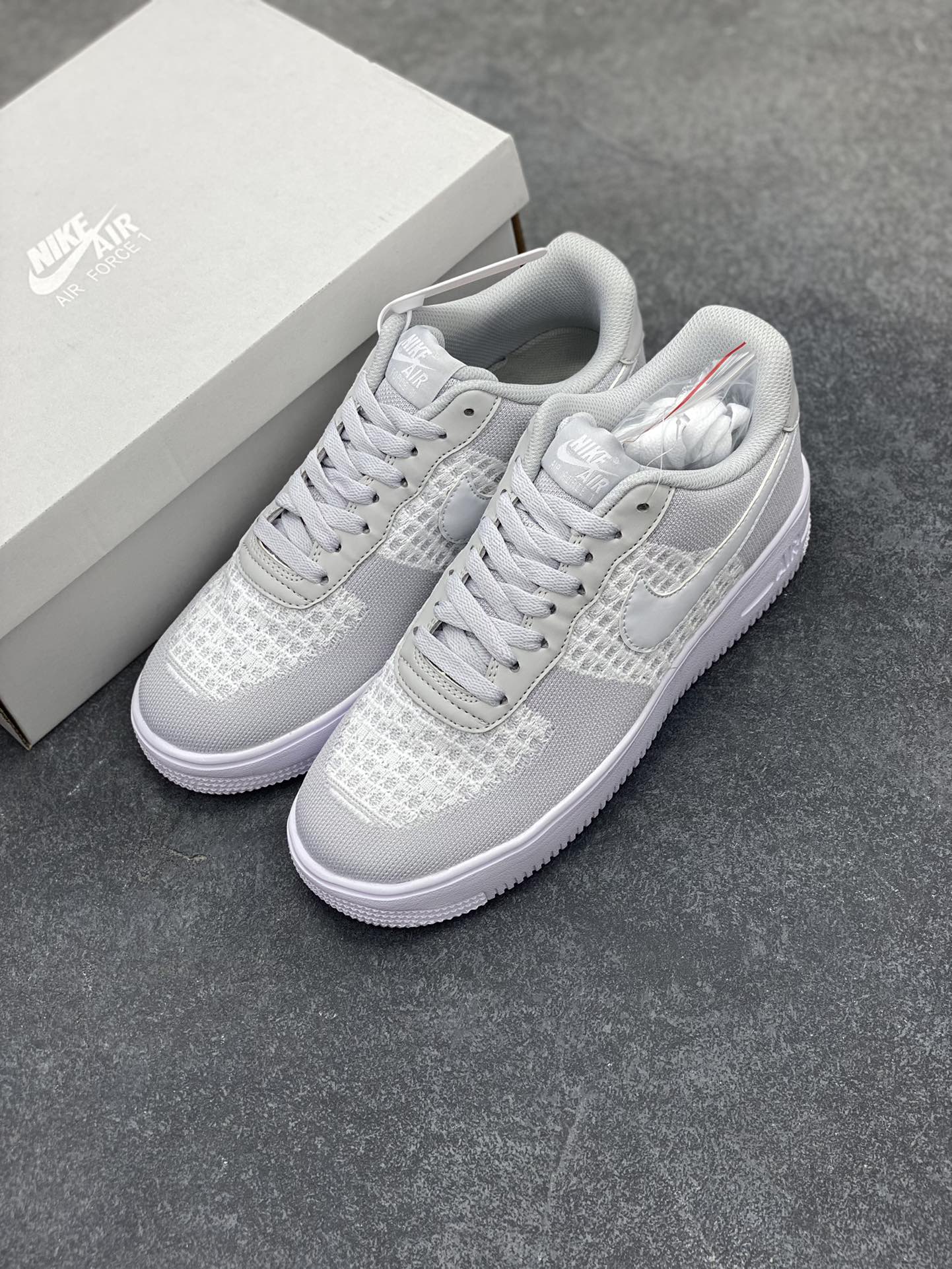 图片[8]-Nike Air Force 1 Low 飞织白灰 透气空军一号低帮休闲板鞋 原厂材料 原楦头原纸板 纯正空军版型 内置全掌气垫 货号：CI0051-500 尺码：36 36.5 37.5 38 38.5 39 40 40.5 41 42 42.5 43 44 44.5 45-选品中心