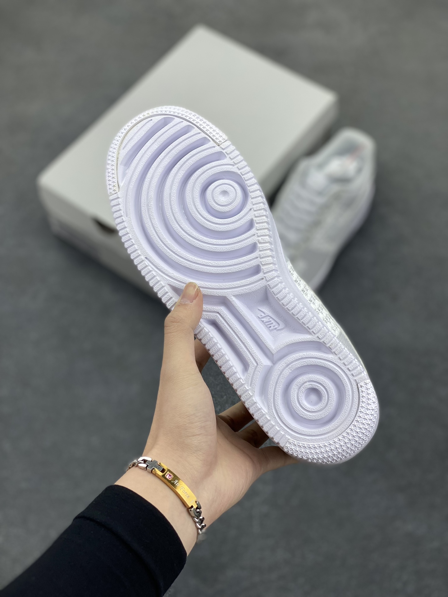 图片[5]-Nike Air Force 1 Low 飞织白灰 透气空军一号低帮休闲板鞋 原厂材料 原楦头原纸板 纯正空军版型 内置全掌气垫 货号：CI0051-500 尺码：36 36.5 37.5 38 38.5 39 40 40.5 41 42 42.5 43 44 44.5 45-选品中心