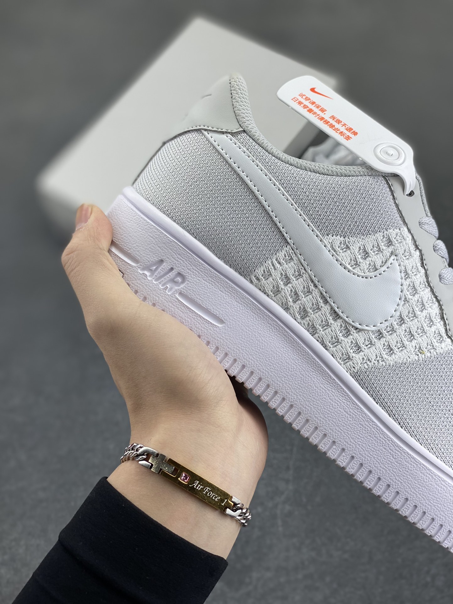 图片[6]-Nike Air Force 1 Low 飞织白灰 透气空军一号低帮休闲板鞋 原厂材料 原楦头原纸板 纯正空军版型 内置全掌气垫 货号：CI0051-500 尺码：36 36.5 37.5 38 38.5 39 40 40.5 41 42 42.5 43 44 44.5 45-选品中心