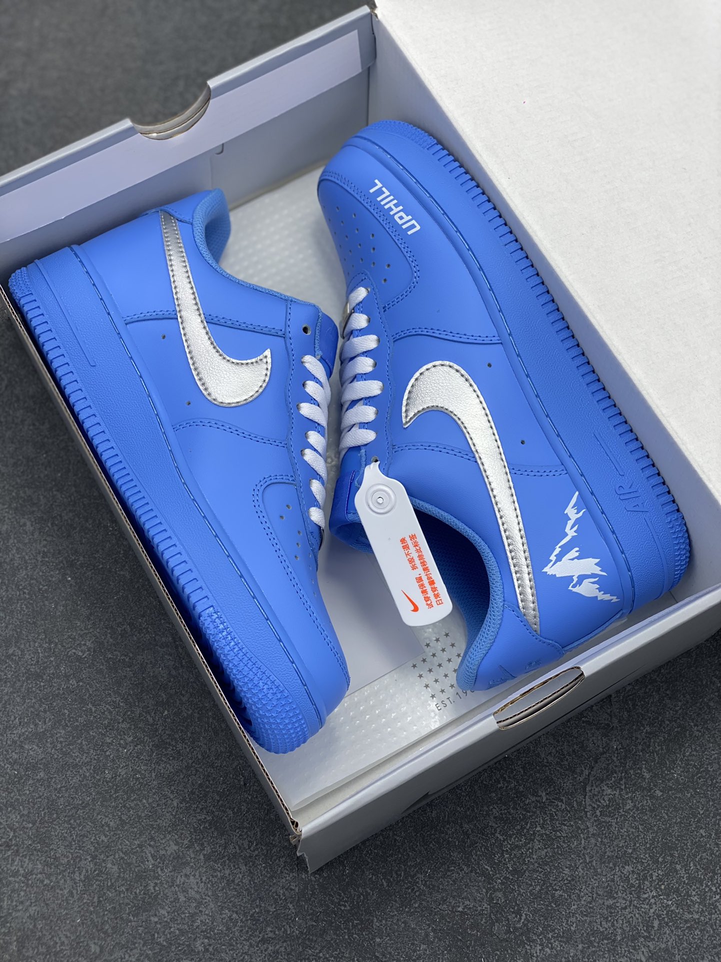 图片[9]-Nike Air Force 1 Low’07 冰岛蓝调 空军一号低帮休闲板鞋 定制皮料 定制鞋盒 配件齐全 原楦原纸板 纯正空军版型 内置全掌气垫 货号：ZH0316-070 尺码：36 36.5 37.5 38 38.5 39 40 40.5 41 42 42.5 43 44 44.5 45-选品中心