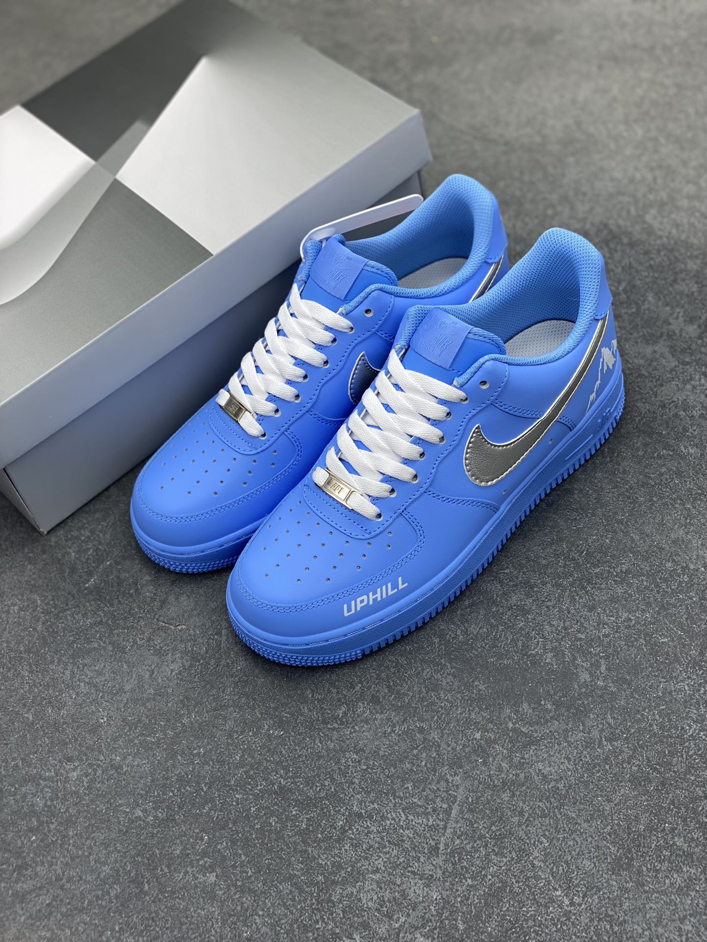 图片[8]-Nike Air Force 1 Low’07 冰岛蓝调 空军一号低帮休闲板鞋 定制皮料 定制鞋盒 配件齐全 原楦原纸板 纯正空军版型 内置全掌气垫 货号：ZH0316-070 尺码：36 36.5 37.5 38 38.5 39 40 40.5 41 42 42.5 43 44 44.5 45-选品中心