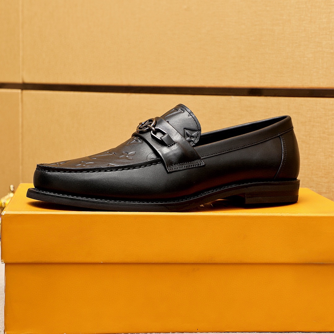 Louis Vuitton Leather Loafers with Embossed Monogram and Metal Hardware 6 i1744863539 1786 4