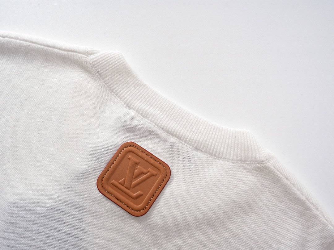路易威登/Louis Vuitton 夏季新款 皮革贴饰针织圆领短袖