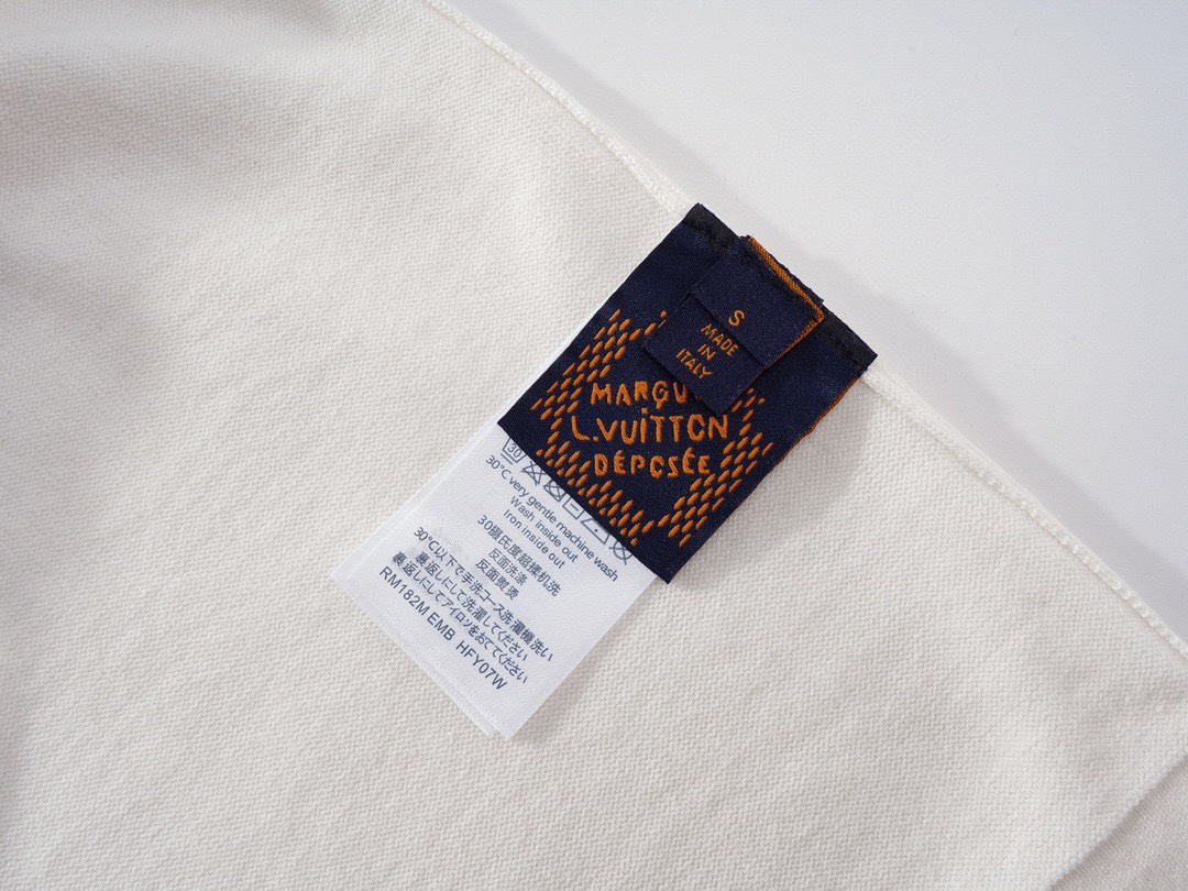 路易威登/Louis Vuitton 夏季新款 皮革贴饰针织圆领短袖