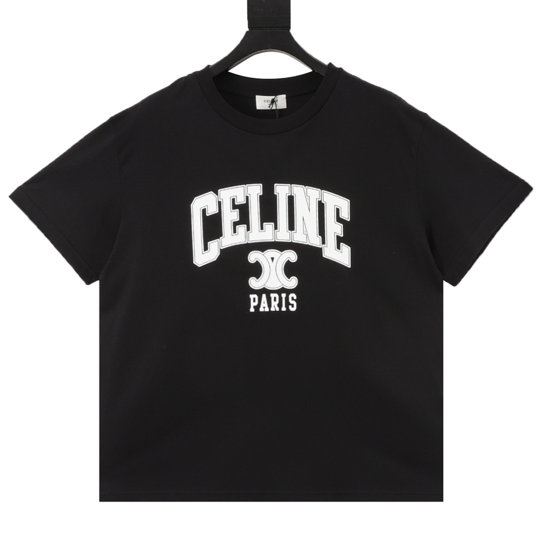 Celine Classic Logo Print Short Sleeve T-Shirt, Fashionable and Versatile