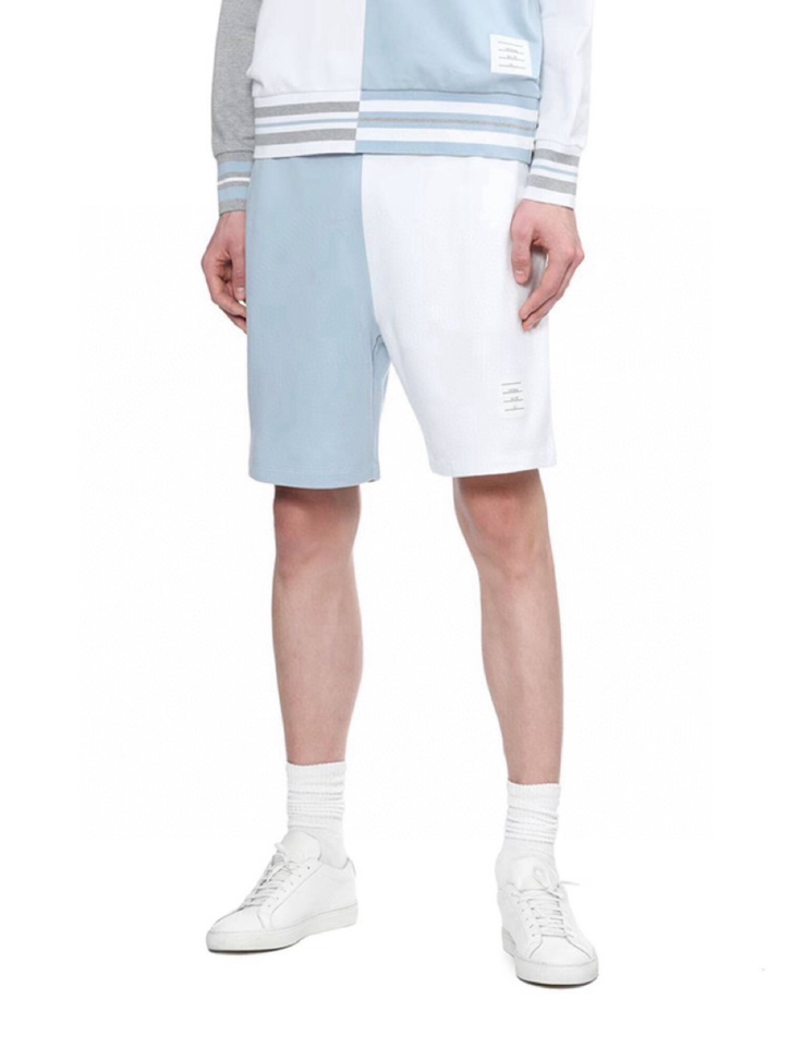 🔥THOM BROWNE 汤姆布朗 TB左右拼平纹短裤\n可配套装\n码数：1-5  颜色：单色\n（下