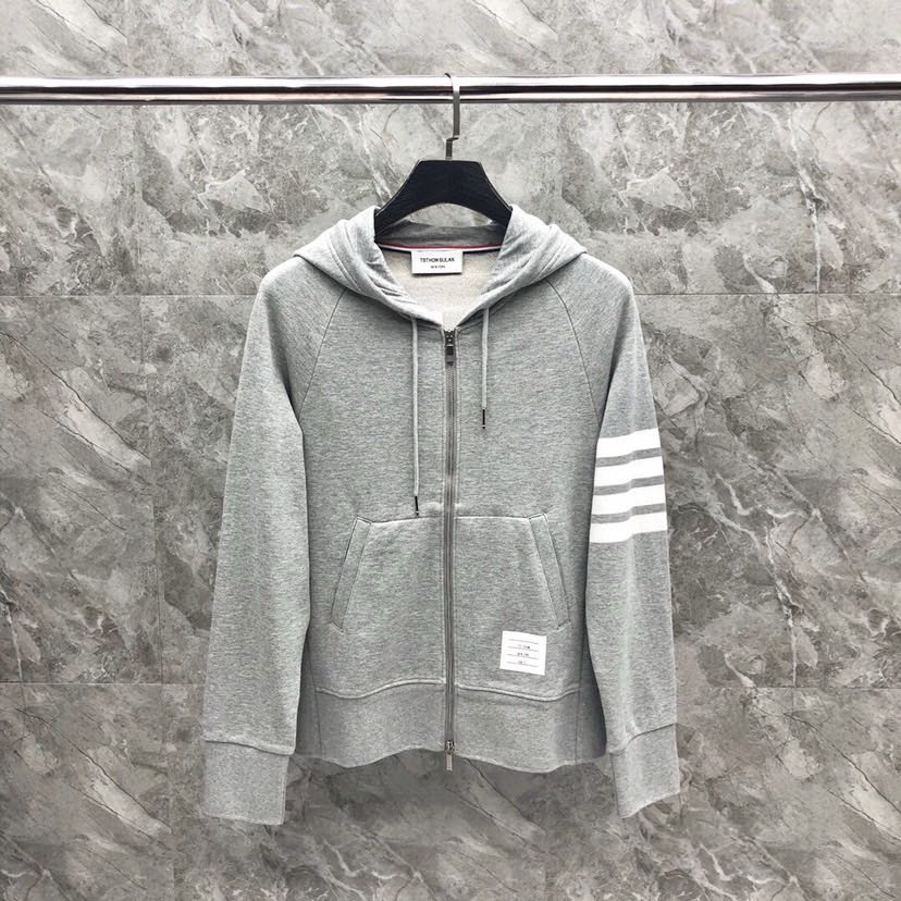 🔥THOM BROWNE 汤姆布朗 TB基本款拉链外套连帽卫衣开衫\n\n码数：00-6  颜色：6色\