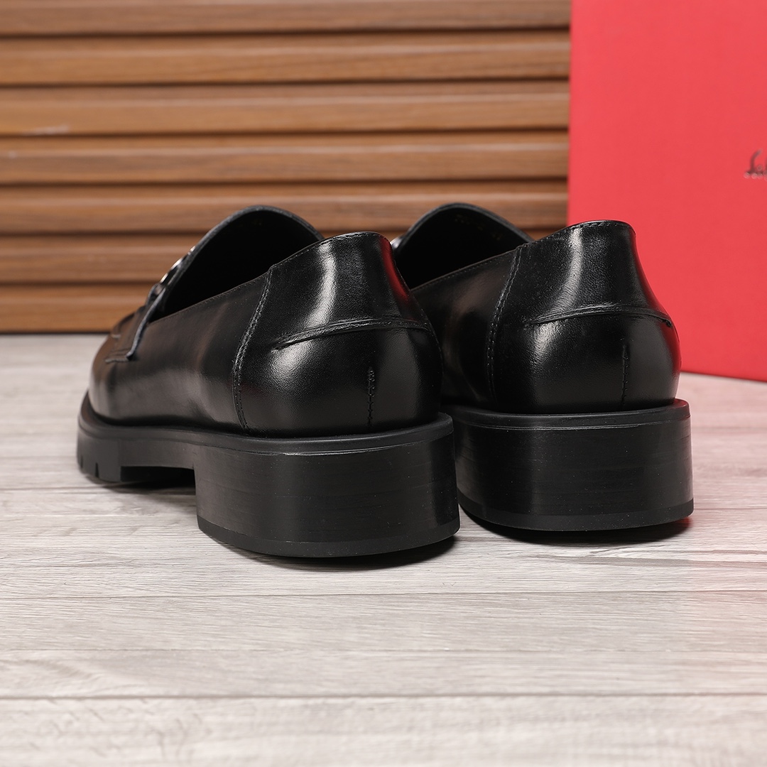 Ferragamo Men's Leather Loafers with Classic Buckle - Black, Sizes 38-44 9 i1744944683 6055 7