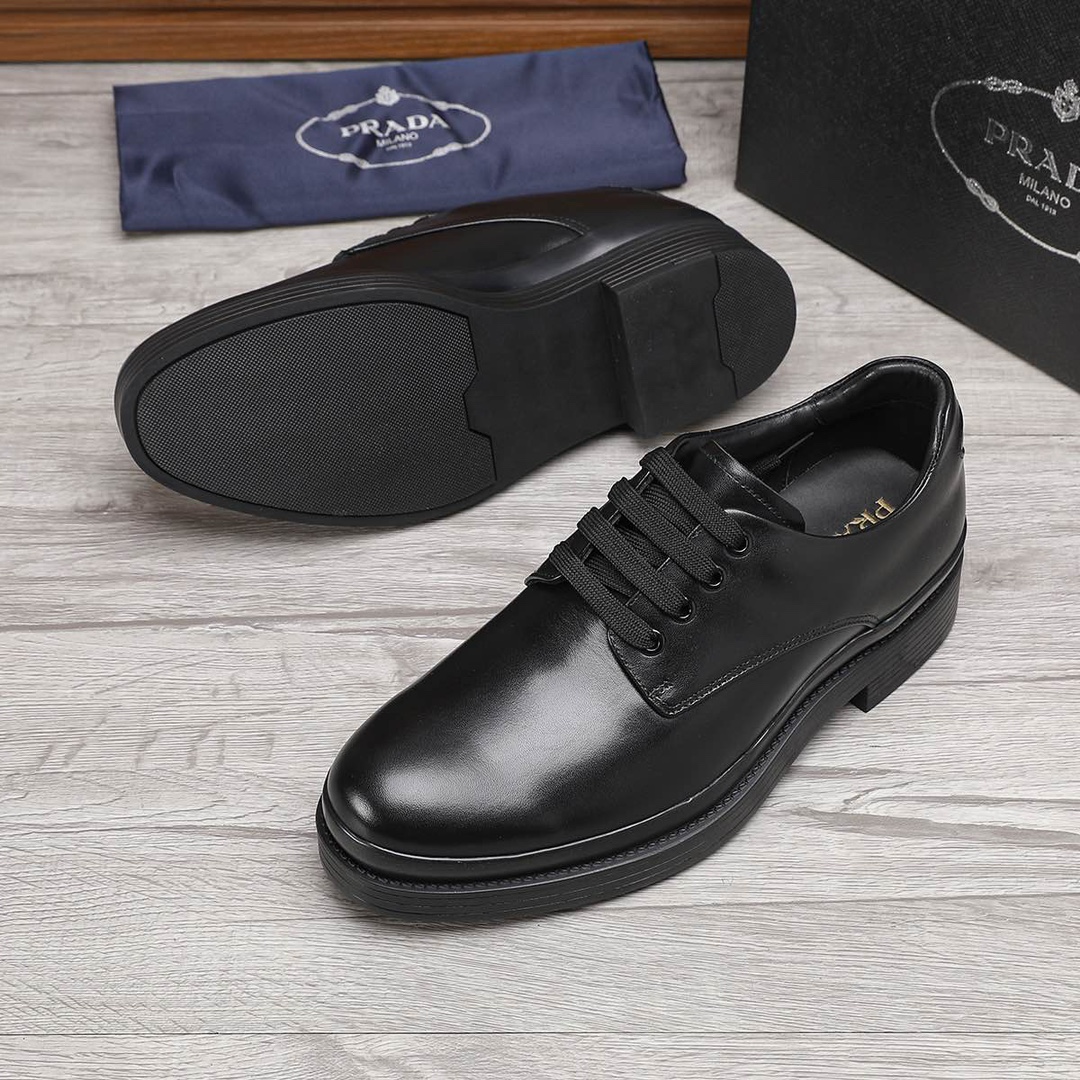 Prada Men's Leather Business Dress Shoes - Black, Sizes 38-44 9 i1744945864 772 7