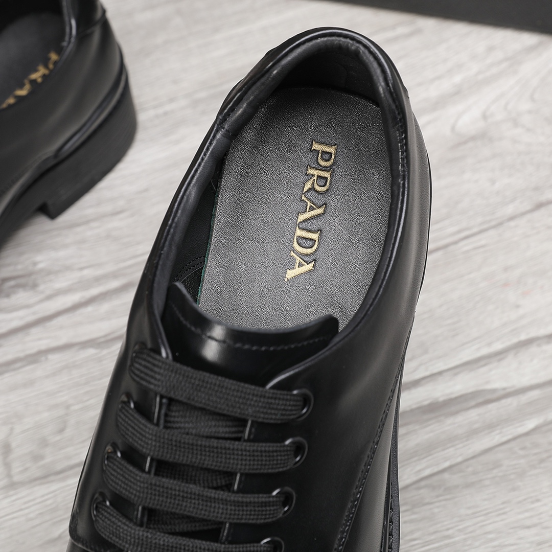 Prada Men's Leather Business Dress Shoes - Black, Sizes 38-44 7 i1744945864 8209 5