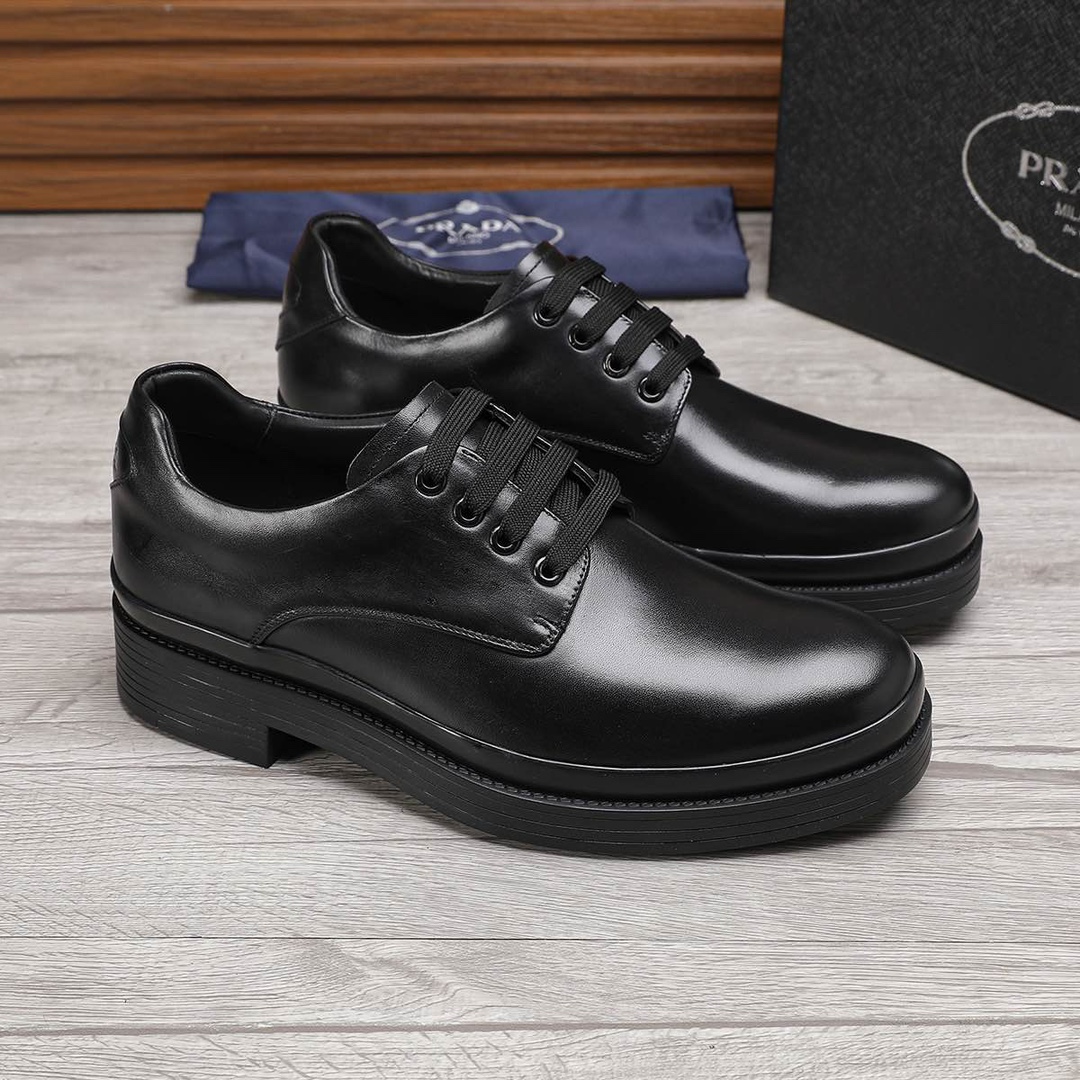 Prada Men's Leather Business Dress Shoes - Black, Sizes 38-44 5 i1744945864 8396 3