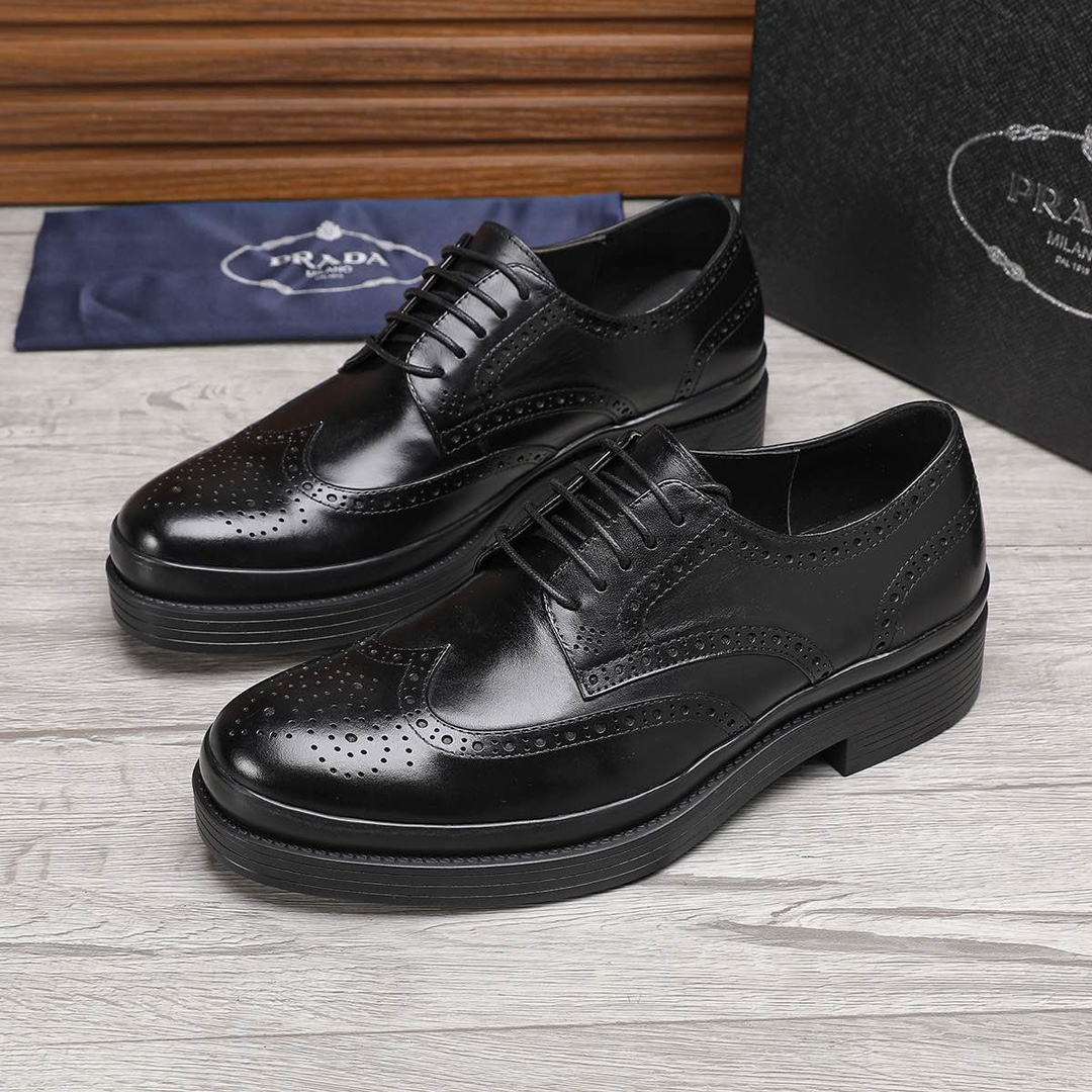 Prada Men's Leather Wingtip Oxford Dress Shoes - Classic Style & Comfort 4 i1744946165 2947 2