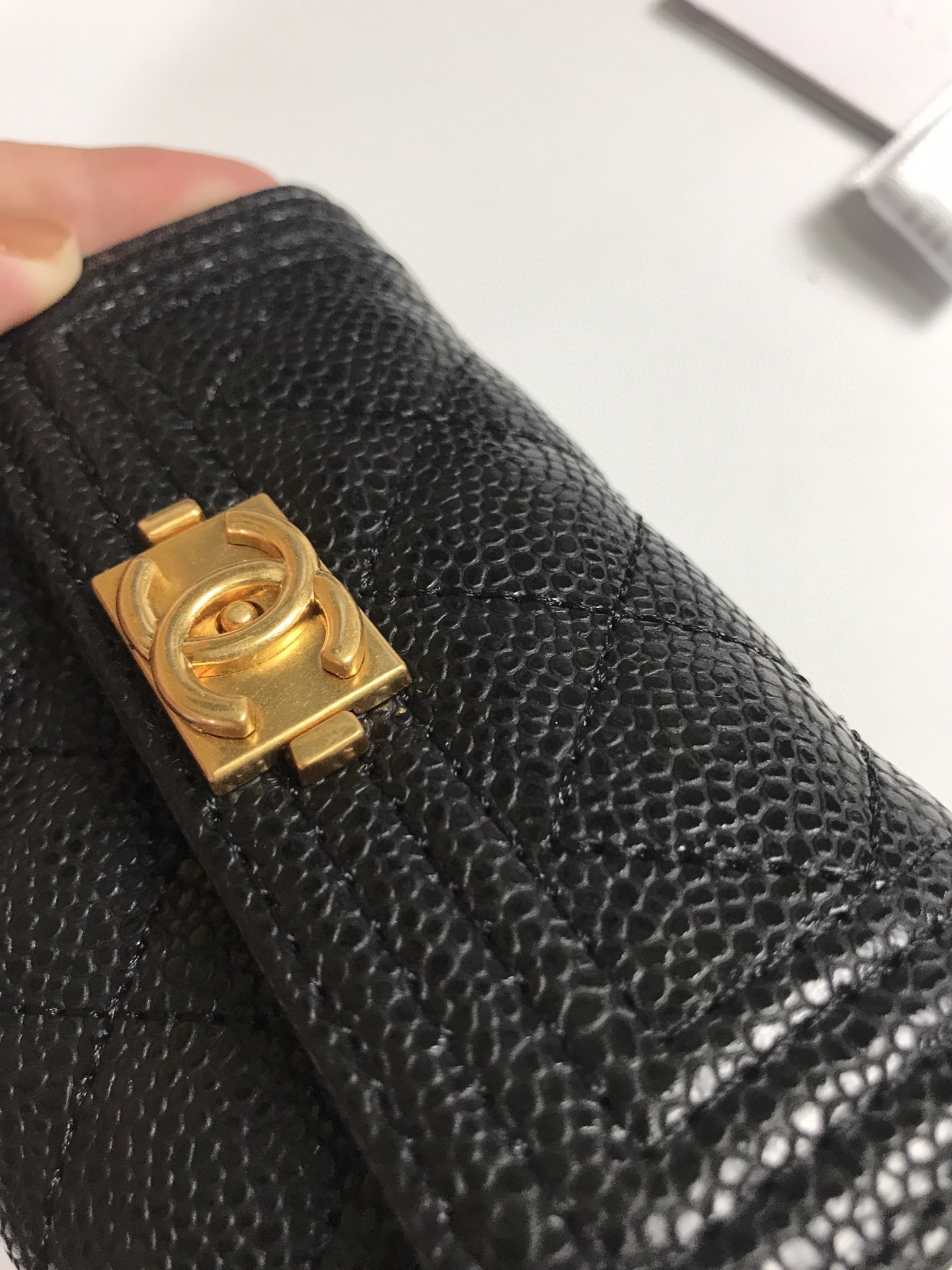 Chanel香奈儿 魚子酱牛皮カードケース 高品質仕様