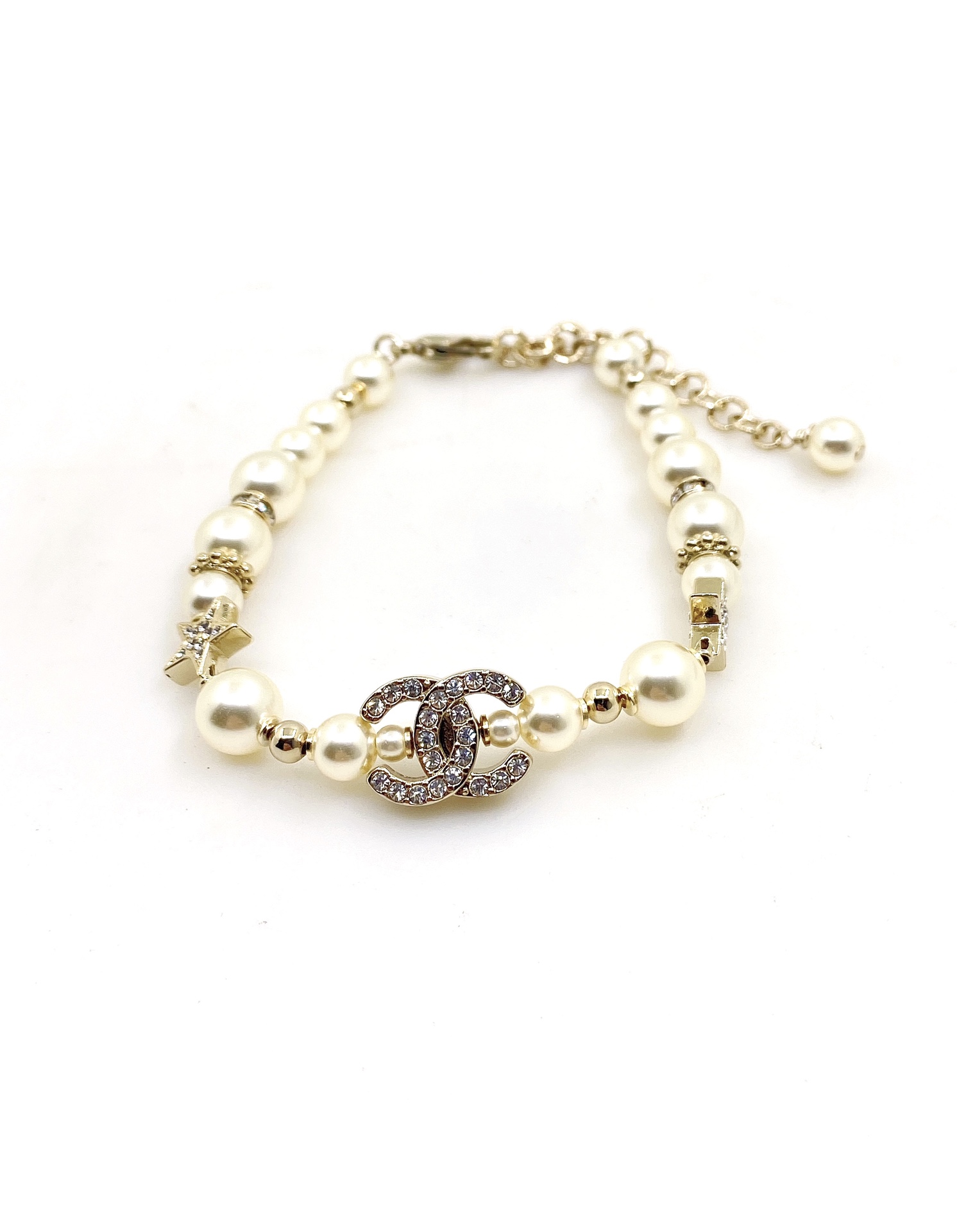 NO:111628,ch*nel latest light gold five-pointed star pearl bracelet] consistent ZP brass material, jewelry quality, bracelet19860909ch*nel 最新款浅金五角星珍珠手链】一致ZP黄铜材质,饰品精品,bracelet,Jewelry