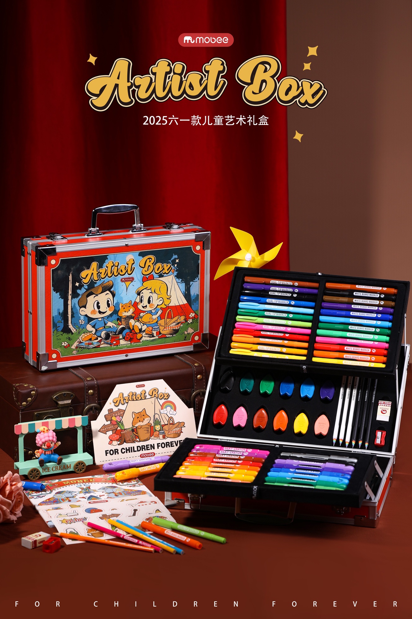 Mobee Artist Box - 2025 Children's Art Set, Perfect Gift for Budding Artists