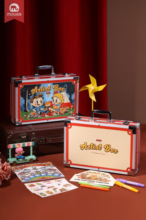 Mobee Artist Box Kids Art Set - 86 Piece Drawing Kit 1 Mobee Artist Box Kids Art Set - 86 Piece Drawing Kit