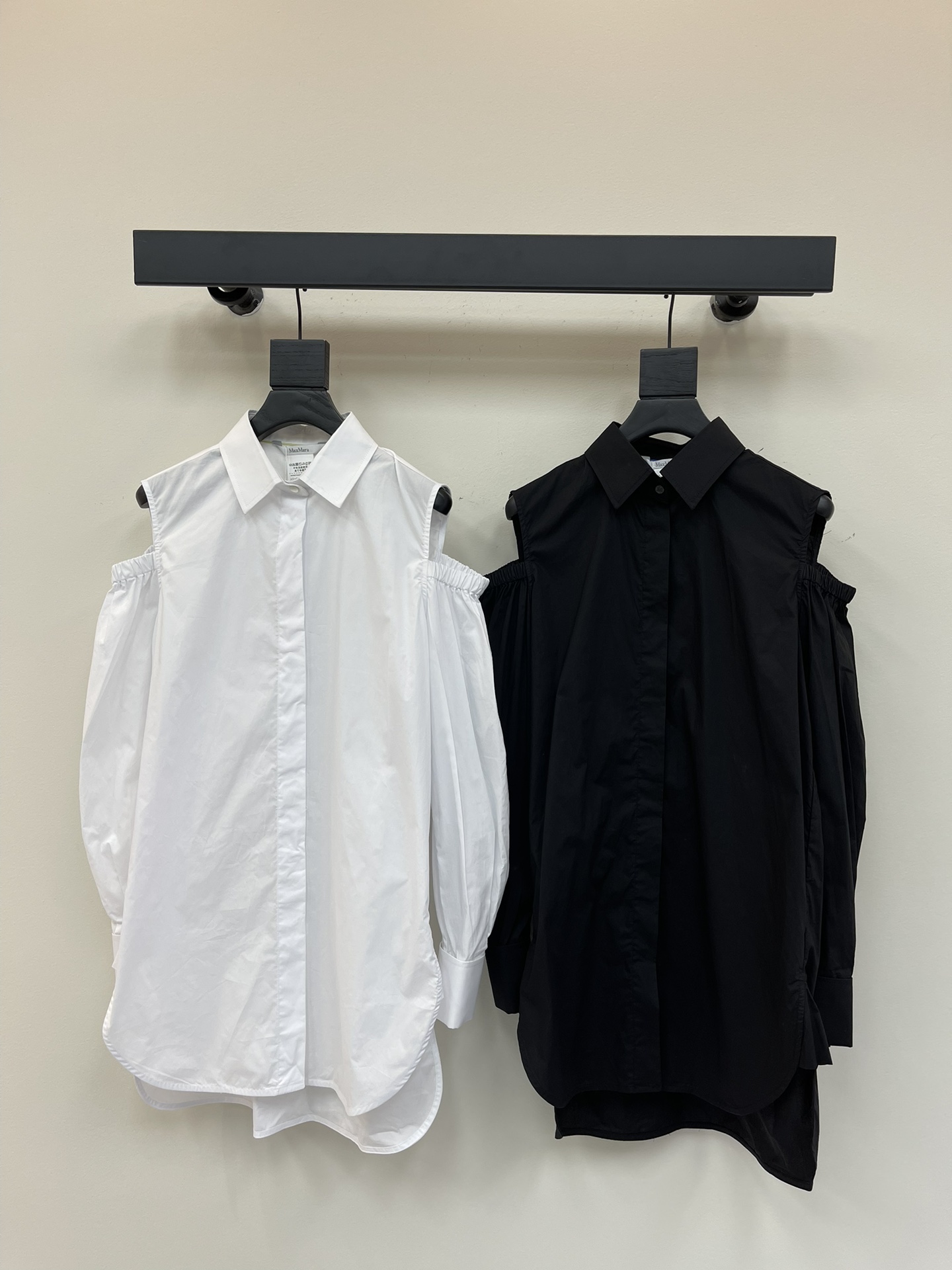 NO:327764,max*｜25 new elastic off-shoulder solid color long shirt, single series, temperament goddess must enter, full of high-end feeling, classic tailoring, lengthening body proportions, strength to cover flesh and make you look slimming!  Eternal classics are absolutely not to be missed. They are fashionable in capital with any style. They are extremely practical and have a perfect score for comfort. Series SML, Shirts, alexander wang19860909max*｜25新款松紧露肩纯色长款衬衫 爆单系列款 气质女神必入 满满的高级感 经典剪裁 拉长身材比例 实力遮肉显瘦！永恒经典是绝对不可错过的 搭配任何风格都是大写的时髦 实穿度极高 舒适度满分 系列款 SML,,shirts,alexander wang,Women's clothing