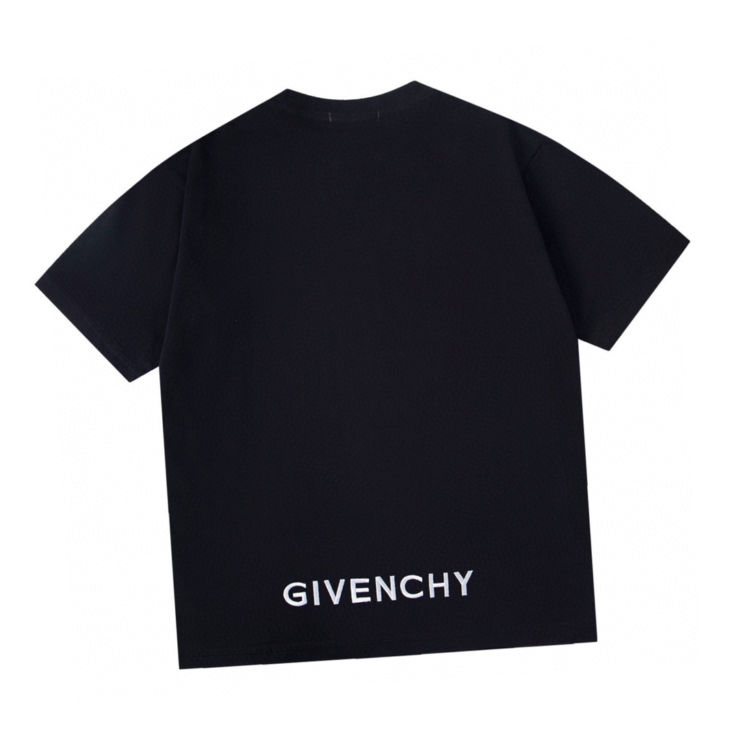 纪梵希/Givenchy 夏季新款 口袋万针精密绣花圆领短袖T恤