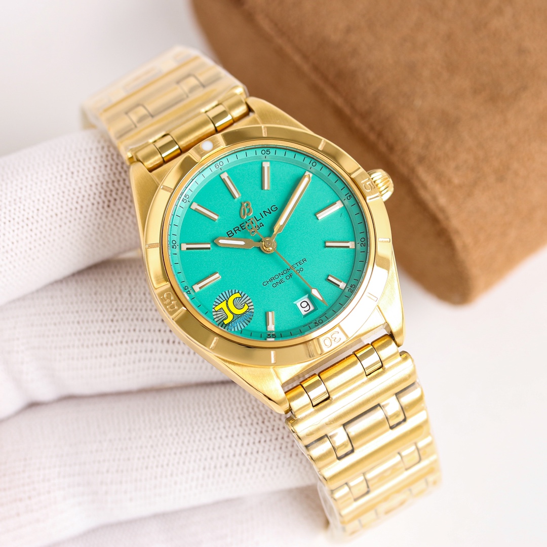 NO:149185,BLS Breitling’s new model is unveiled (launched with a new height) Breitling A10380101L1A1 series The new Breitling mechanical chronometer watch - Nanhai capsule series (chronometer Automatic 36mm) special edition 1 has striking colors and luminous colors. It reminds people of the intoxicating atmosphere created by marine life and lush plants in summer. 2 This Breitling mechanical chronomat women’s watch series combines elegance and sportiness. It is not a choice for occasions, business meetings to the beach, and anywhere between these two places. 3 The diameter is 36 meters. The dial of this watch is available in a variety of colorful colors, which looks soft but not devoid of vitality. There is also a practical date display window at 6 o’clock!  4 Equipped with imported 2824 mechanical movement. 5 Top replica, size: 36mm, thickness 10mm. (the thinnest model, 1:1 mold opening, closest to the official website) 6 The watch is matched with Breitling's iconic butterfly buckle roller bead steel bracelet. The design of the bracelet is also different from most bracelets on the market, making it more unique and fits the wrist design!  ,,tom ford,breitling19860909BLS 百年灵新款横空出世（推出新高度）百年灵A10380101L1A1系列 全新百年灵机械计时腕表-南海胶囊系列 (chronometer Automatic 36mm)特别版 1具有醒目的色彩和夜光.让人联想起夏日 海洋生物和葱郁草木所营造的令人陶醉的氛围. 2这款百年灵机械计时（Chronomat）女士腕表系列兼具了优雅和运动风格,不挑场合,商务会议到海滩,以及任何介于这两处之间的地方都可以佩戴 3直径尺寸是36米,这款腕表表盘多种炫彩颜色可选,显得柔和但不失活力,6点钟位置还设有实用的日期显示窗口！ 4搭载进口2824机械机芯. 5顶级复刻,尺寸:36mm,厚度10mm.（最薄款,1:1开模,跟官网最接近） 6腕表搭配的是百年灵标志性蝴蝶扣辊珠精钢表链,表链的设计也和市面上的大多数表链不相同,更显独特,贴合手腕设计！,,tom ford,breitling,Watch