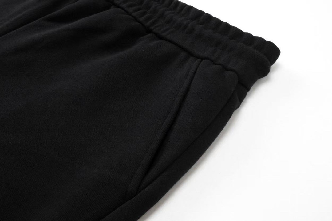 迪奥/Dior 夏季新款 经典字母徽标刺绣流苏裤边休闲短裤 黑色