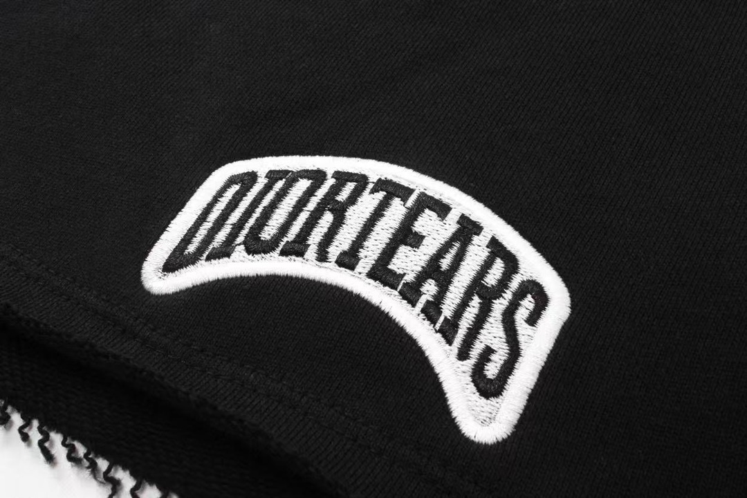 迪奥/Dior 夏季新款 经典字母徽标刺绣流苏裤边休闲短裤 黑色