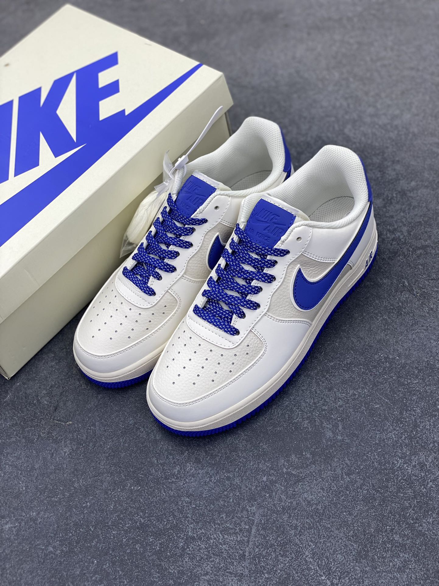 图片[8]-Nike Air Force 1 Low \’07 米蓝 满天星低帮空军一号休闲板鞋 客供高亮3m反光 定制头成皮料 定制鞋盒 原楦原纸板 纯正版型 内置全掌气垫 货号：GL6835-010 尺码：36 36.5 37.5 38 38.5 39 40 40.5 41 42 42.5 43 44 44.5 45-选品中心