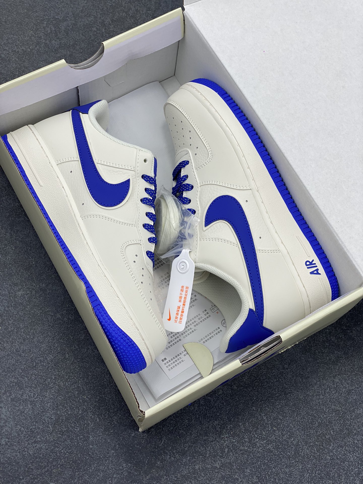 图片[9]-Nike Air Force 1 Low \’07 米蓝 满天星低帮空军一号休闲板鞋 客供高亮3m反光 定制头成皮料 定制鞋盒 原楦原纸板 纯正版型 内置全掌气垫 货号：GL6835-010 尺码：36 36.5 37.5 38 38.5 39 40 40.5 41 42 42.5 43 44 44.5 45-选品中心