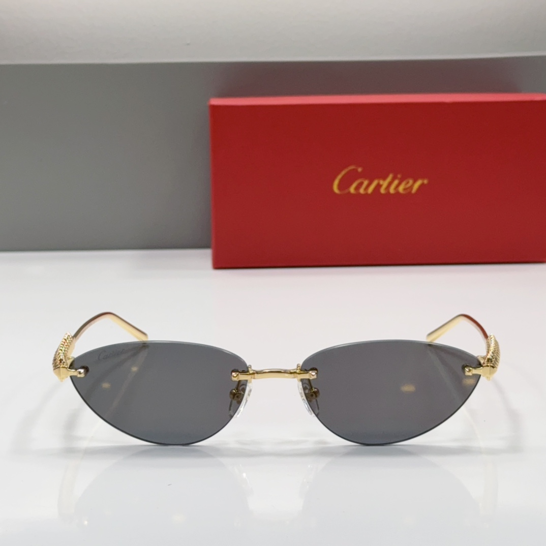 Cartier Frameless Metal Sunglasses