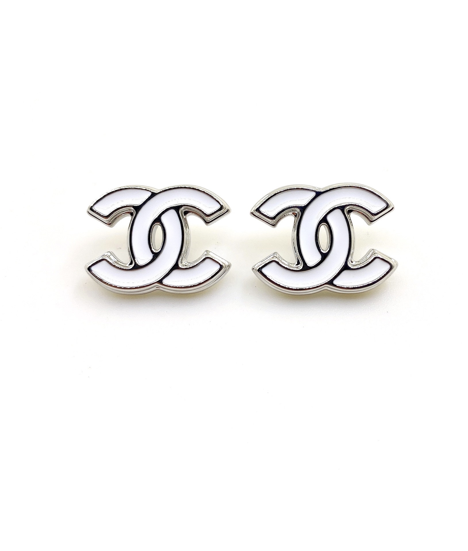 NO:111652,ch*nel latest white gold cc earrings] consistent ZP brass material, jewelry quality19860909ch*nel 最新款白金白色cc耳钉】一致ZP黄铜材质,饰品精品,Jewelry
