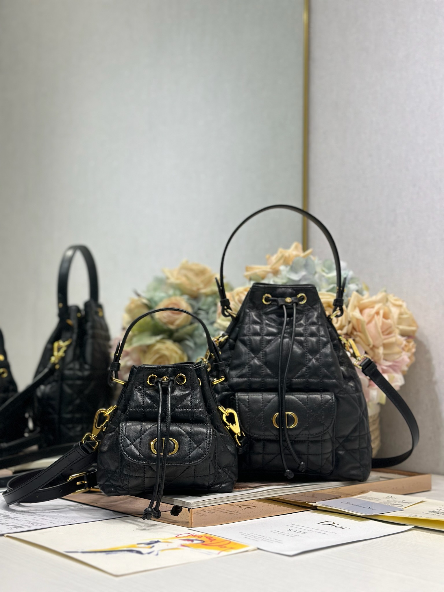 NO:213204,Dior Caro Bucket Bag 