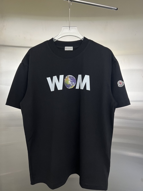 Moncler Men's WOM Graphic Print Crewneck Cotton T-Shirt - Unisex Style 1 Moncler Men's WOM Graphic Print Crewneck Cotton T-Shirt - Unisex Style