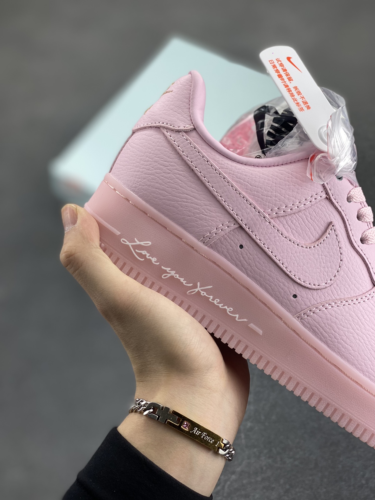 Nike Air Force 1 '07 Low Pink Crystal Leather Sneakers - Size 36-45 7 i1745417540 5216 5