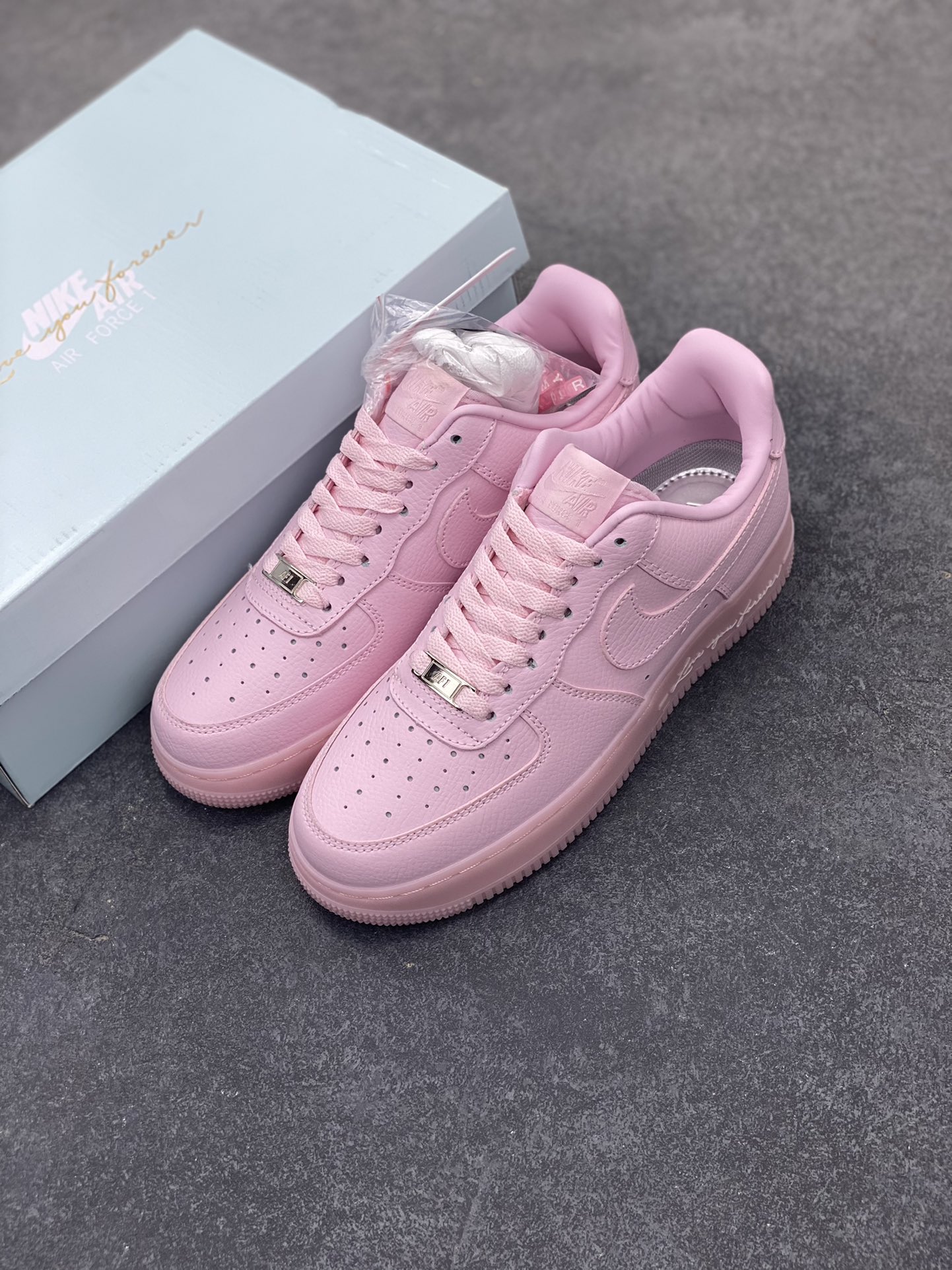 Nike Air Force 1 '07 Low Pink Crystal Leather Sneakers - Size 36-45 9 i1745417540 6263 7