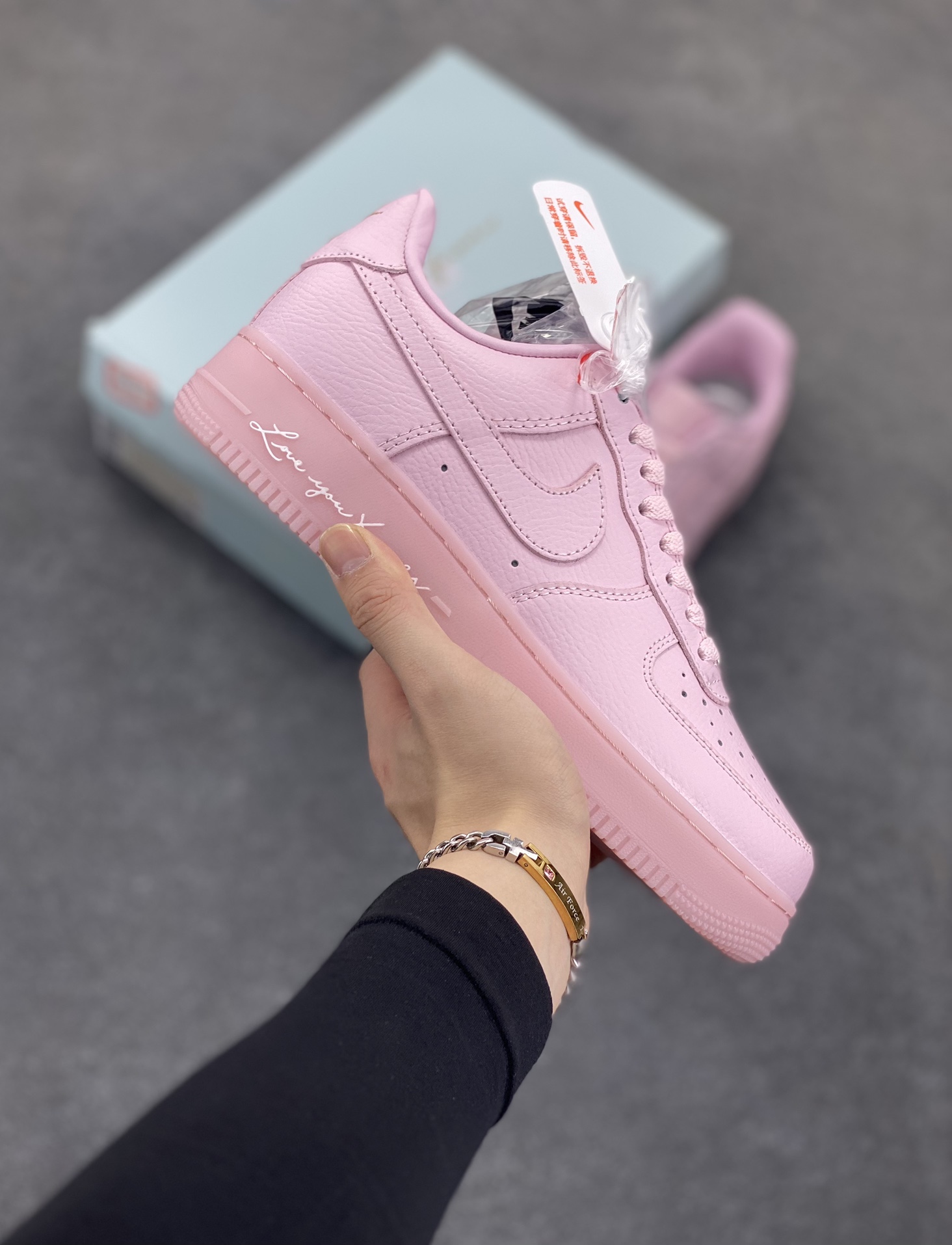Nike Air Force 1 '07 Low Pink Crystal Leather Sneakers - Size 36-45 2 i1745417540 9522 0