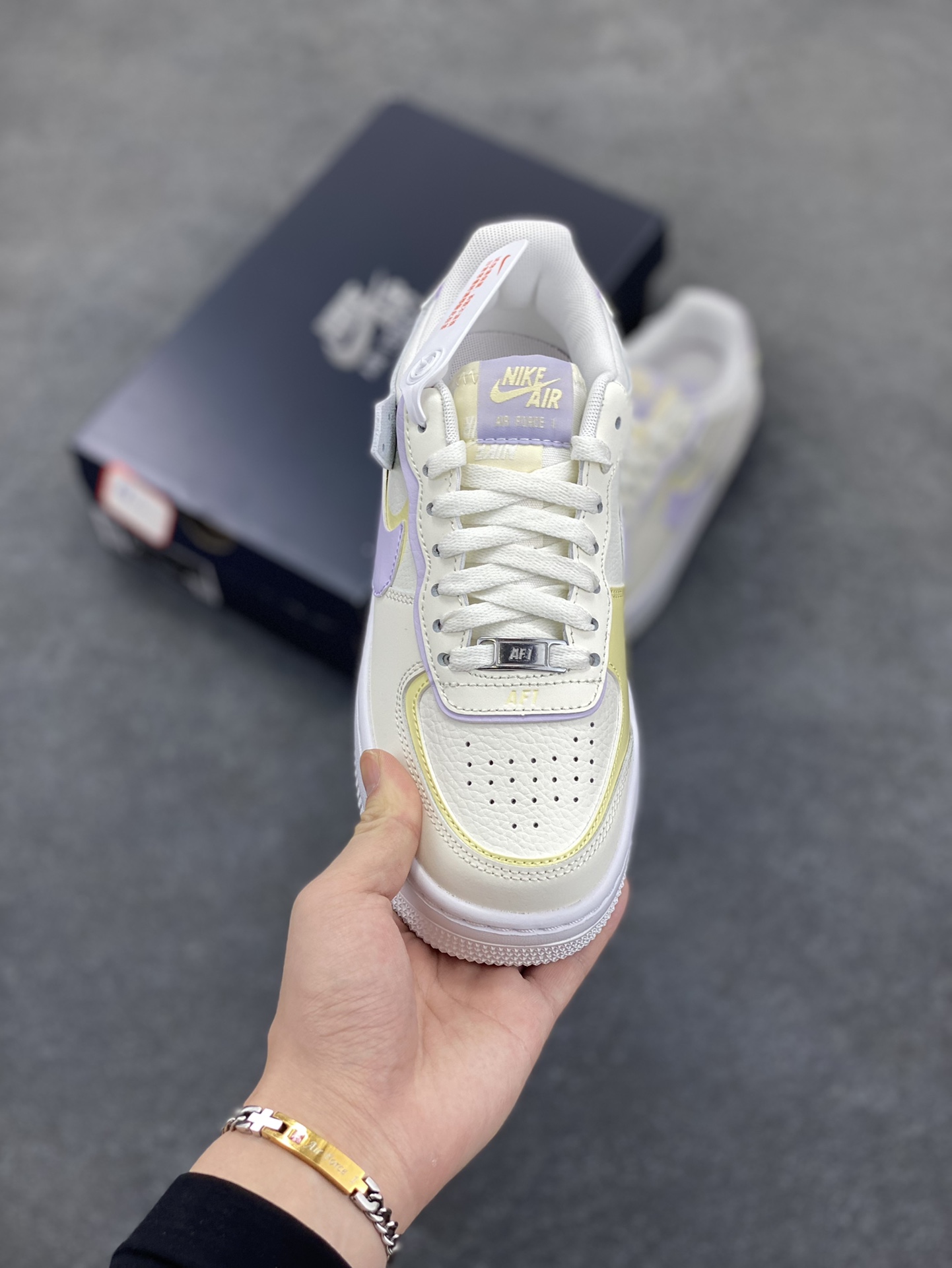 图片[2]-NK Air Force 1 Shadow 轻量增高低帮百搭板鞋\”拼接马卡龙\” 全新少女系解构主义设计双层轻量EVA发泡中底+防滑RB橡胶外圈底鞋底 原楦头原纸板 打造纯正空军版型 专注外贸渠道 全掌内置蜂窝气垫 原盒配件 原厂中底钢印、拉帮完美 货号：DZ1847-113 尺码：35.5 36 36.5 37.5 38 38.5 39 40-选品中心