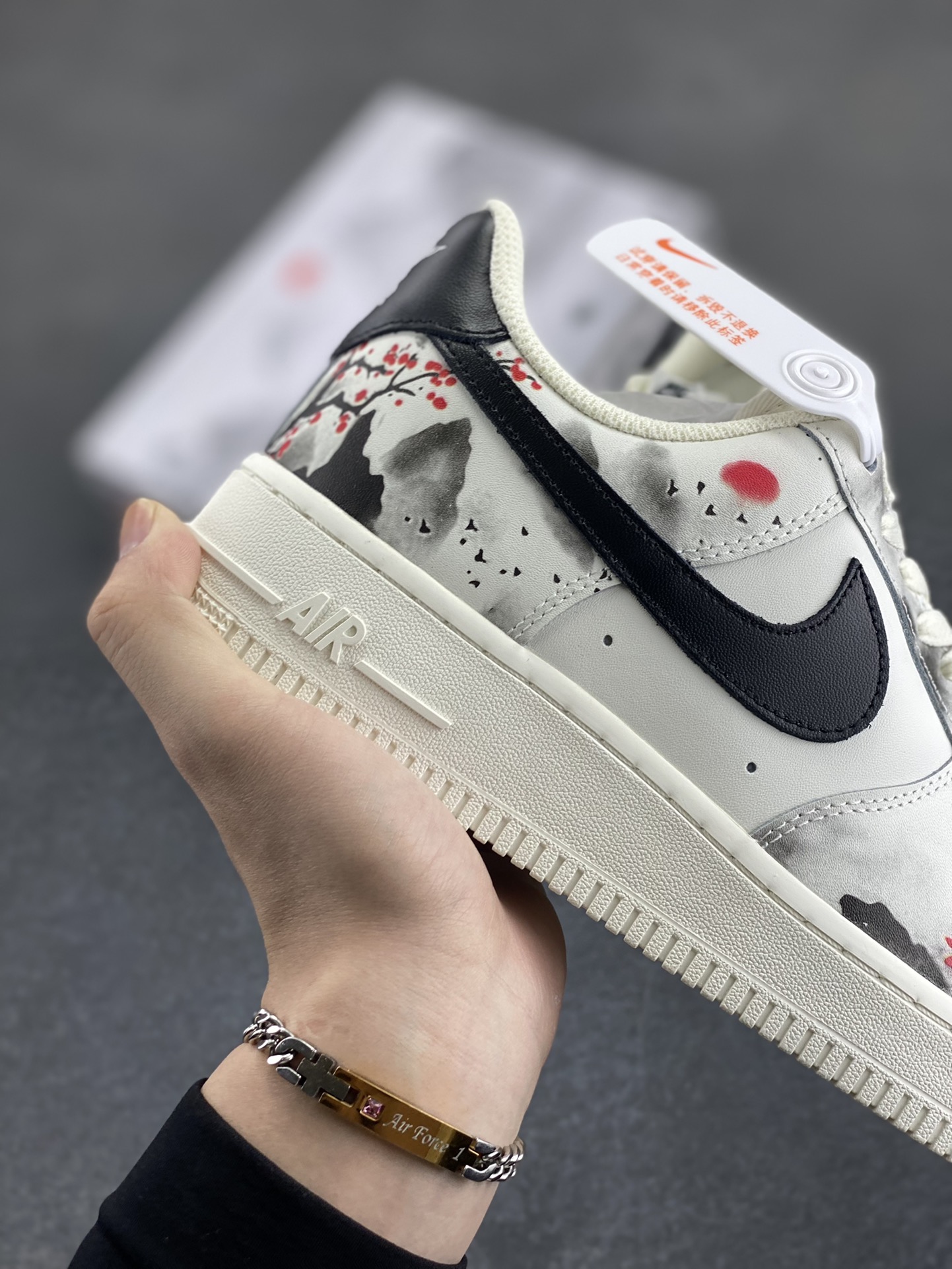 图片[6]-Nike Air Force 1 Low’07 国潮 水墨画配色 空军一号低帮休闲板鞋 定制皮料 原厂3D打印 3M反光 定制鞋盒 原楦原纸板 纯正空军版型 内置全掌气垫 货号：BL1522-088 尺码：36 36.5 37.5 38 38.5 39 40 40.5 41 42 42.5 43 44 44.5 45-选品中心