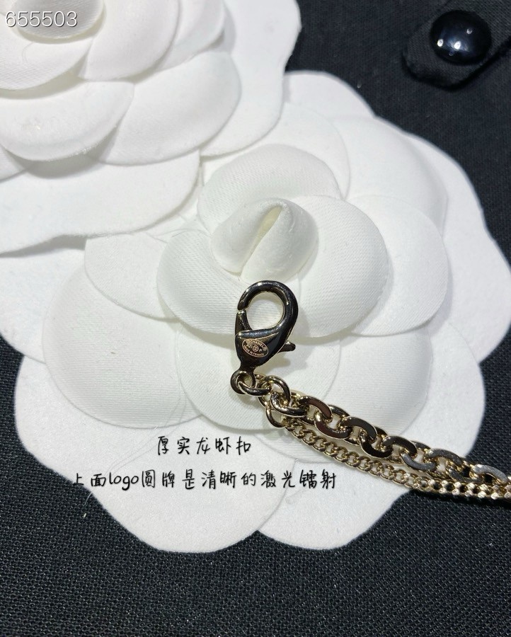 Chrome Hearts Ch@nel 双层链浮雕cc项链
