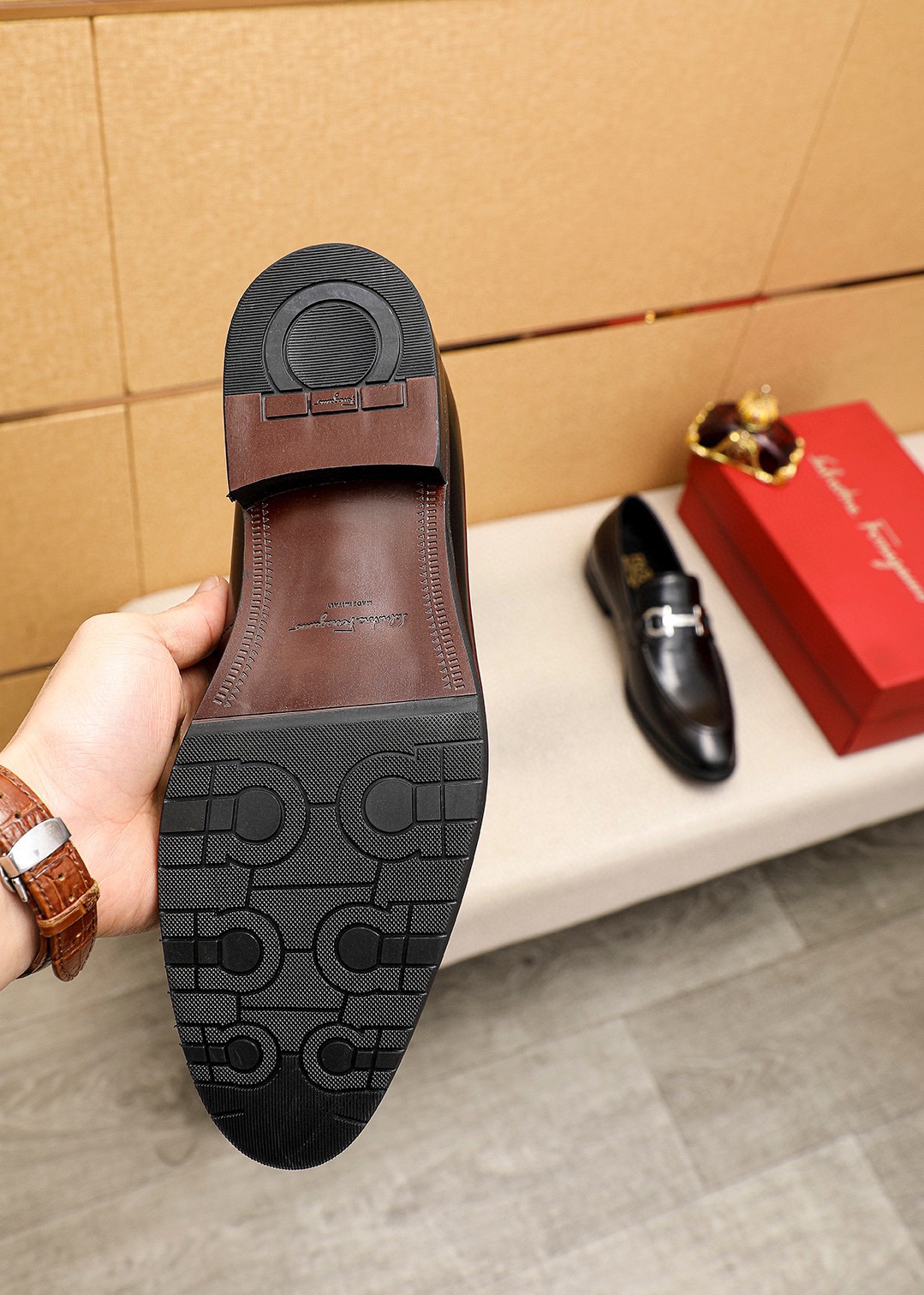 Salvatore Ferragamo Men's Leather Loafers, Black, Sizes 39-44 10 i1745460719 3578 8