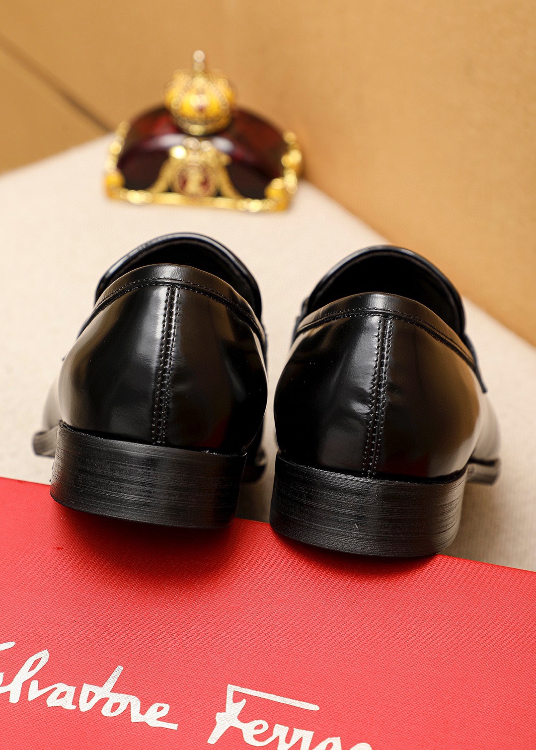 Salvatore Ferragamo Men's Leather Loafers, Black, Sizes 39-44 9 i1745460719 4789 7