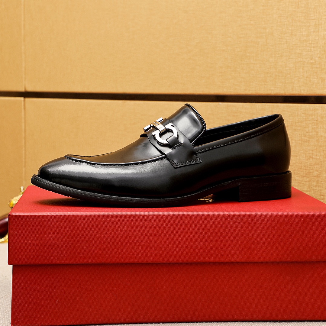 Salvatore Ferragamo Men's Leather Loafers, Black, Sizes 39-44 6 i1745460719 8129 4