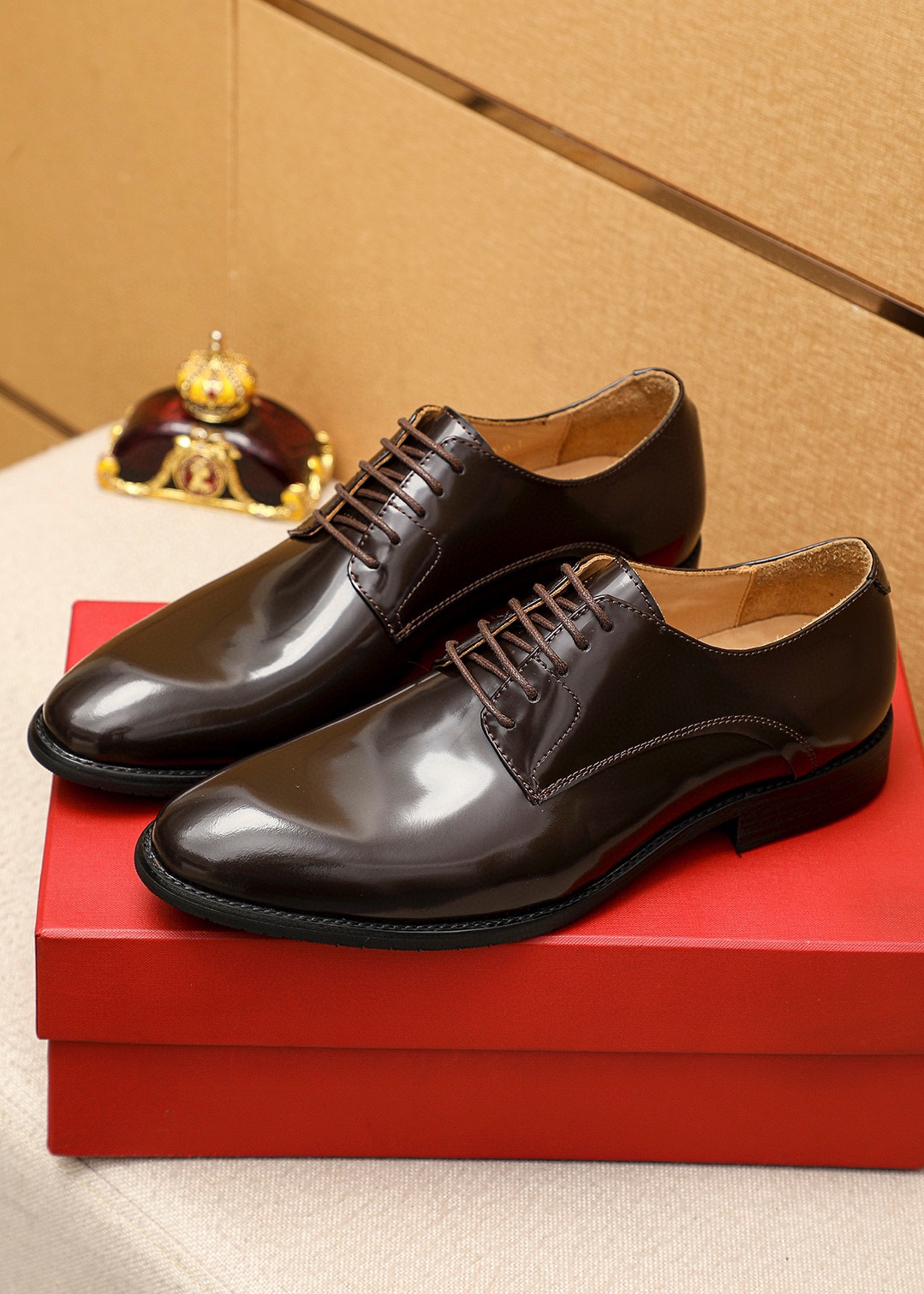 Ferragamo Men's Leather Oxford Dress Shoes - Elegant Business Style 4 i1745460972 6356 2