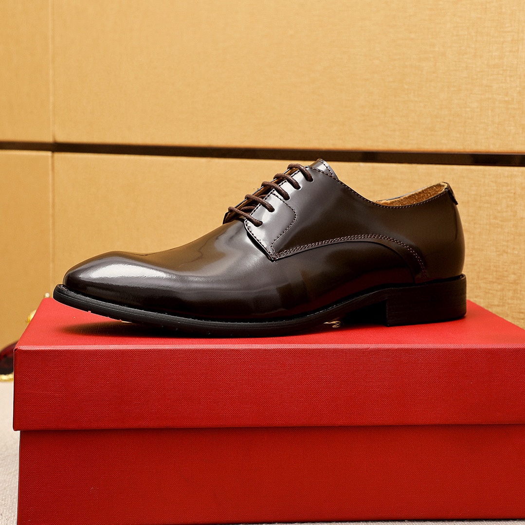 Ferragamo Men's Leather Oxford Dress Shoes - Elegant Business Style 7 i1745460972 7563 5