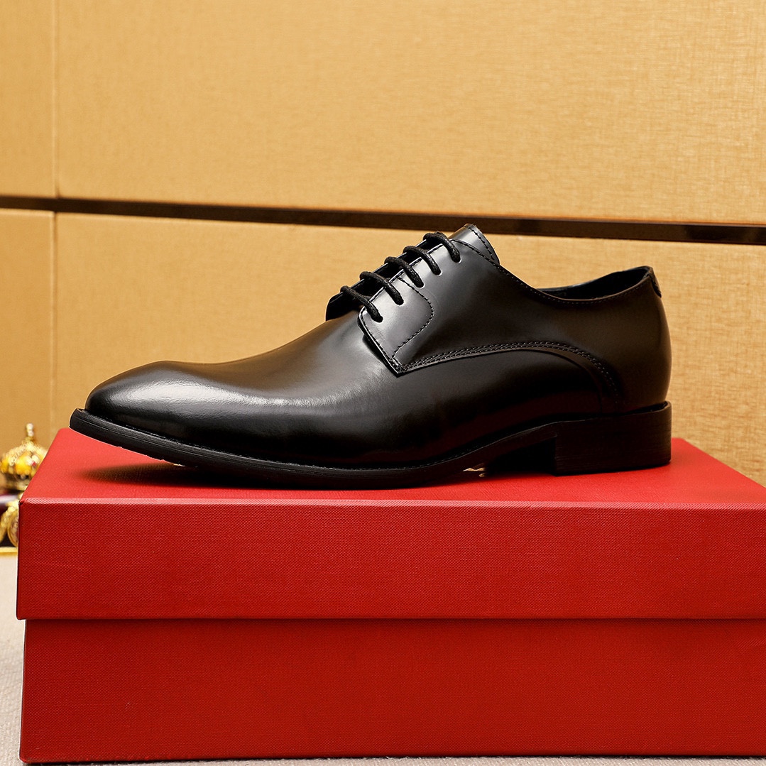 Salvatore Ferragamo Men's Black Leather Oxford Business Dress Shoes 6 i1745461003 286 4