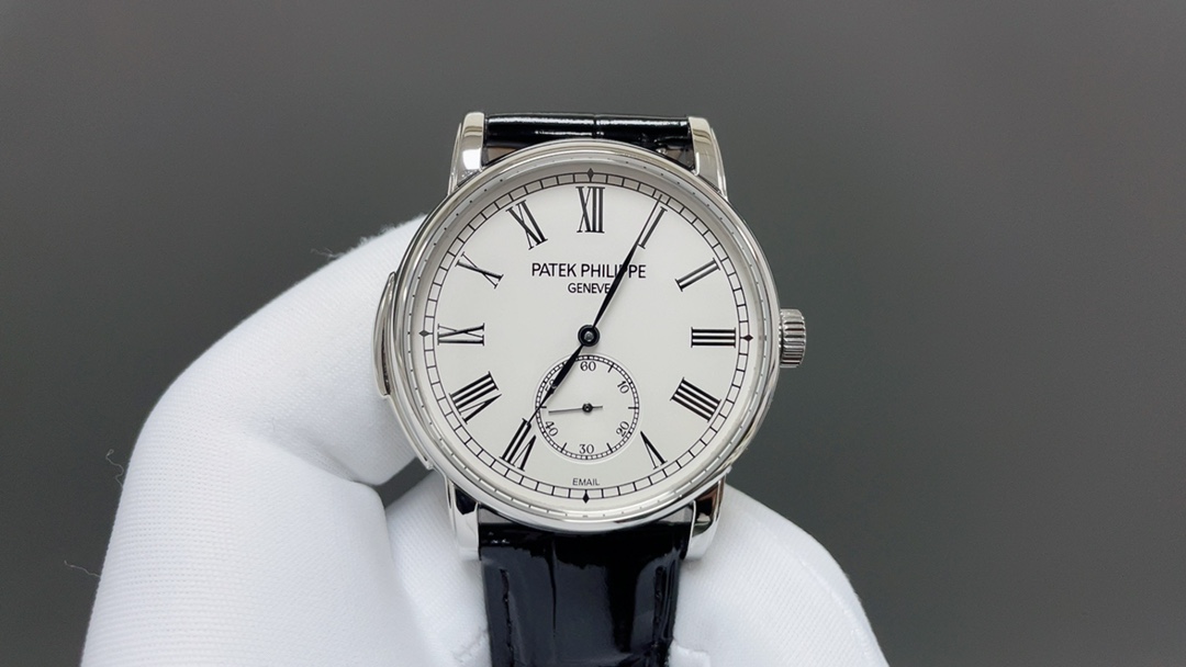 TW Factory Patek Philippe 5078 watch. 40mm case, 11.05mm thickness. Genuine mold, improved case polishing, upgraded dial and hands, sapphire crystal. Custom automatic movement, Italian calfskin strap. Exquisite craftsmanship, elegant and timeless.-Big cat