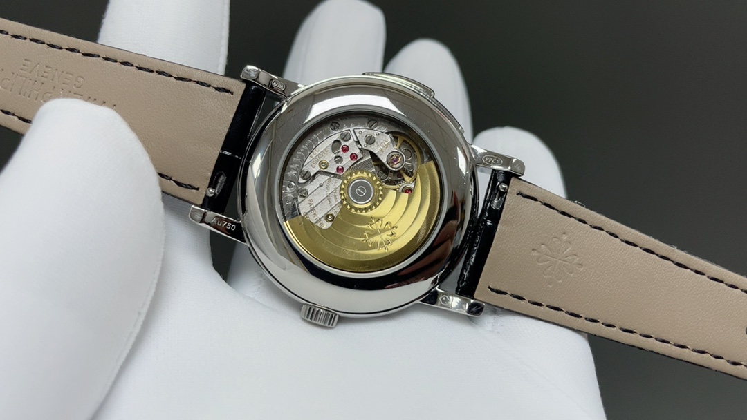 TW Factory Patek Philippe 5078 watch. 40mm case, 11.05mm thickness. Genuine mold, improved case polishing, upgraded dial and hands, sapphire crystal. Custom automatic movement, Italian calfskin strap. Exquisite craftsmanship, elegant and timeless.-Big cat