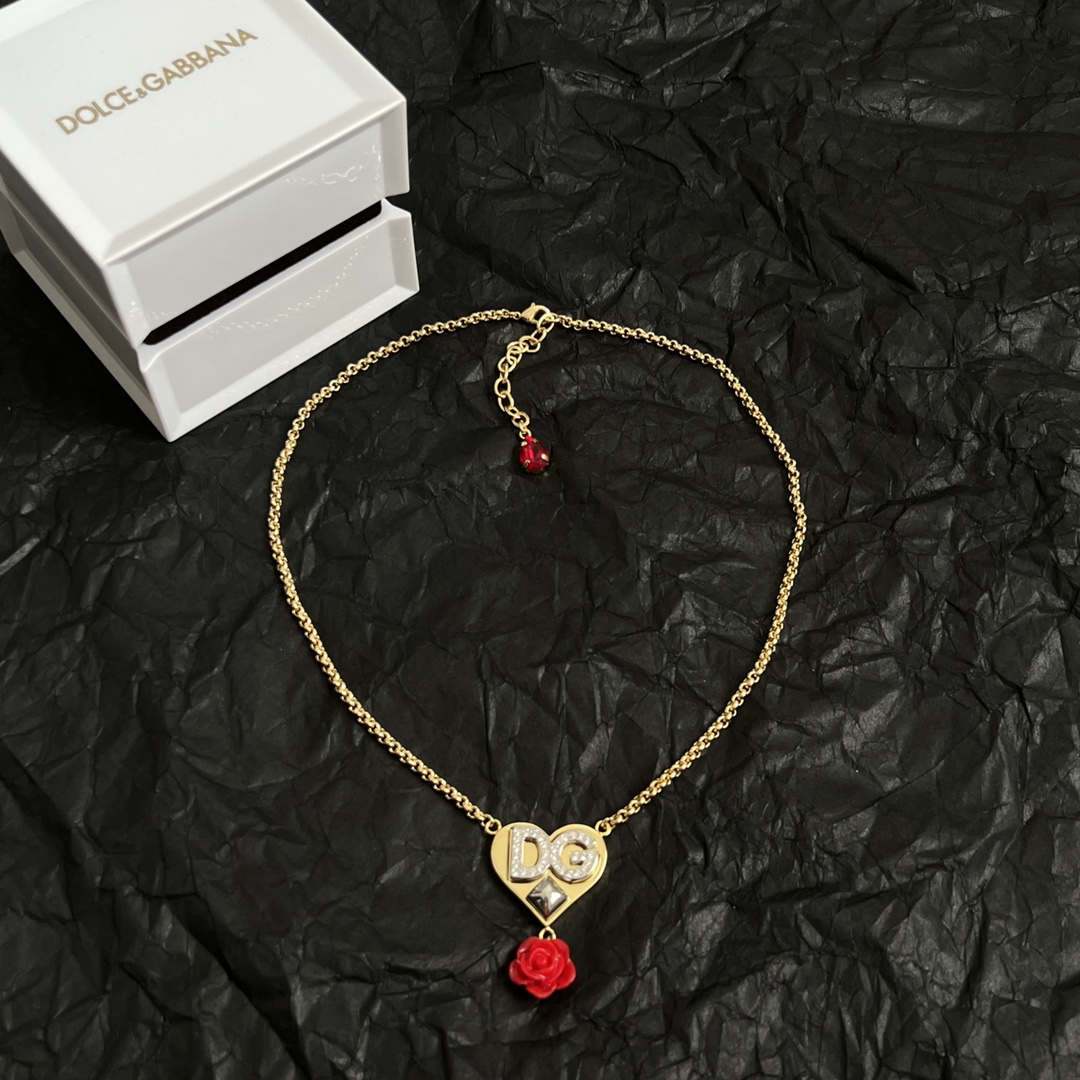 ¥340 Dolce & Gabbana Dugarbana DG letter show necklace, elegance master design high fashion beauty must。 - 图片 2