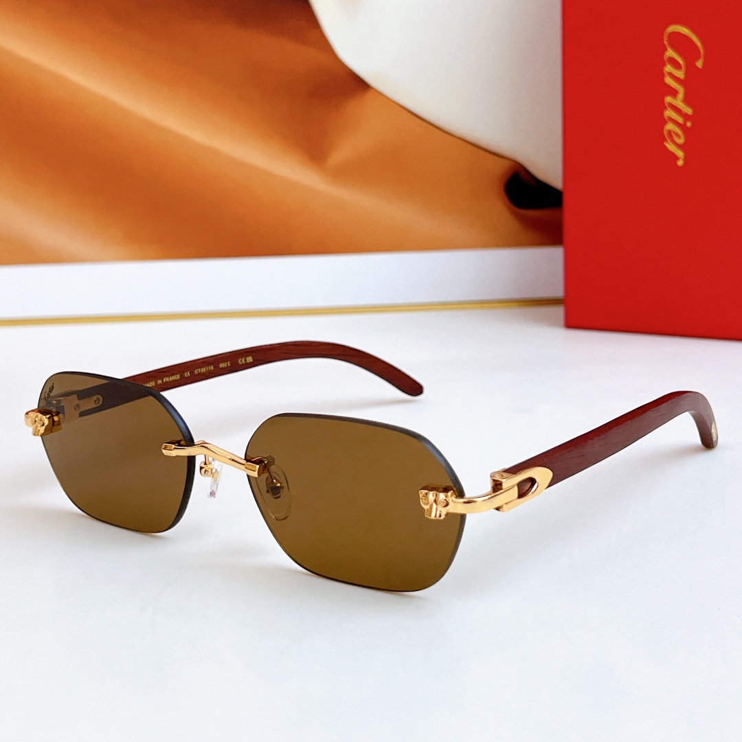  Cartier
MOD：CT0611S
Size：60口18 143
🔝🔝
