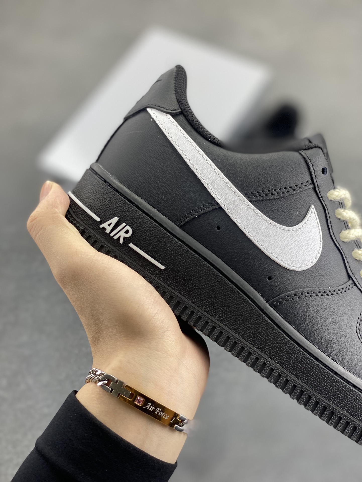 图片[6]-Nike Air Force 1 Low’07 黑白麻绳 空军一号低帮休闲板鞋 定制皮料 定制鞋盒 配件齐全 原楦原纸板 纯正空军版型 内置全掌气垫 货号：ZH0316-073 尺码：36 36.5 37.5 38 38.5 39 40 40.5 41 42 42.5 43 44 44.5 45-选品中心