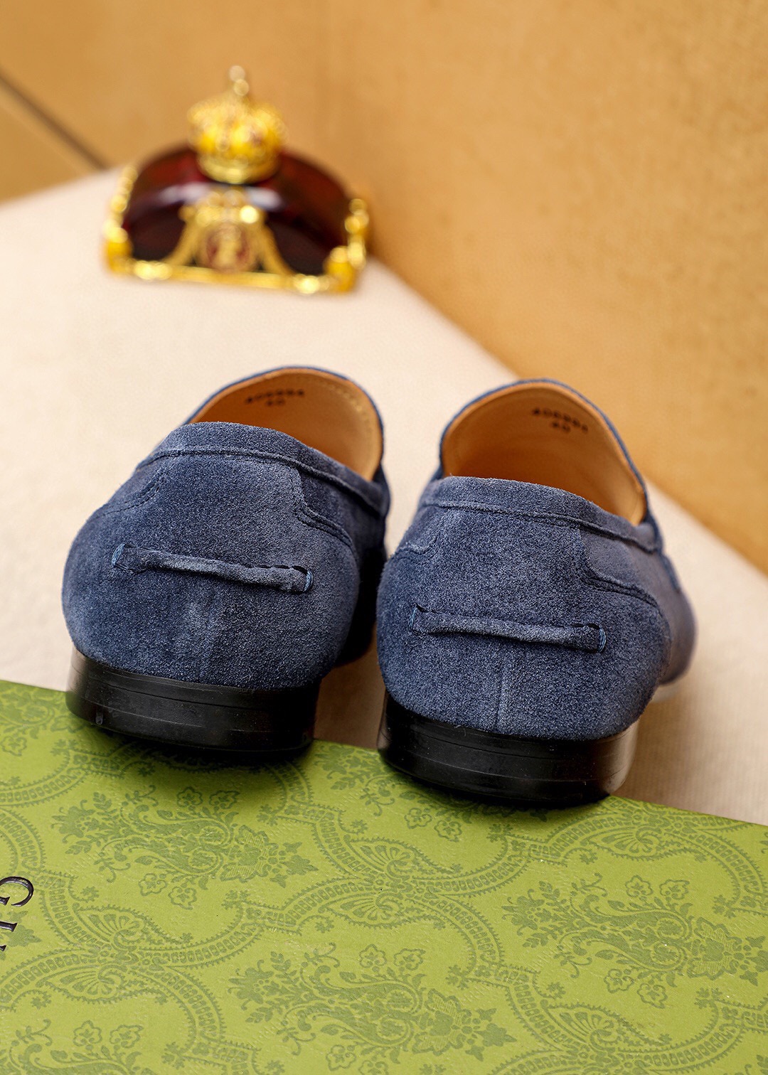 Gucci Men's Blue Suede Horsebit Loafers Slip-ons Dress Shoes, Size 39-44 9 i1745638102 7001 7